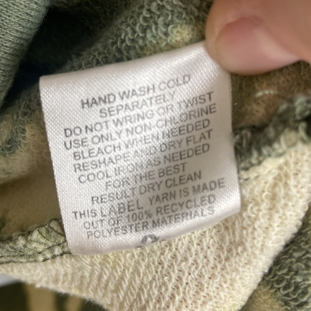 Olive & Oak size Small Terry Green Bleach Tie-Dye Sweatshirt - Picture 9 of 13